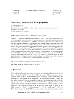 Fulltext PDF - Indian Academy of Sciences