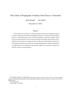The Limits of Propaganda: Evidence from Chavez`s Venezuela