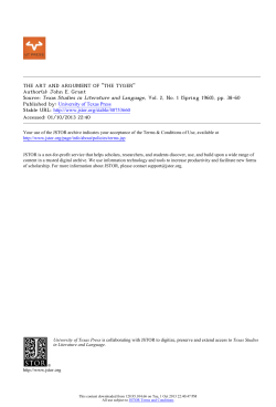 The Art and Argument of Blake`s TYGER