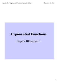 Lesson 10-1 Exponential Functions (done).notebook