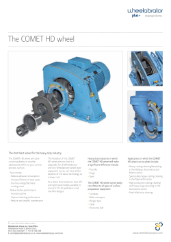 The COMET HD wheel - Wheelabrator Group