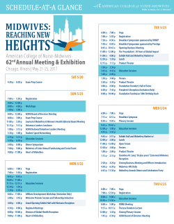 Schedule-At-A-Glance - ACNM`s Annual Meeting