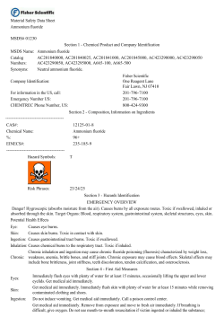 Material Safety Data Sheet Ammonium fluoride MSDS# 01230