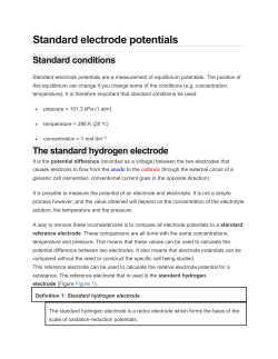 Standard electrode potentials