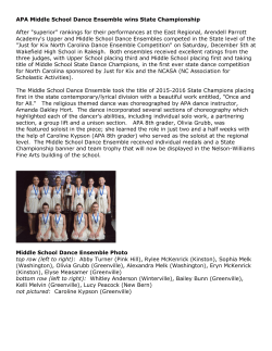 APA Middle School Dance Ensemble wins State