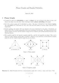 Planar Graphs and Regular Polyhedra