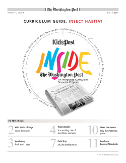 01-137 NIE-Insects - Newspaper In Education