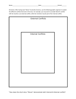 External Conflicts Internal Conflicts