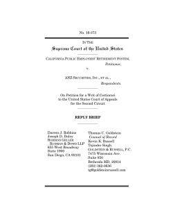 No. 16-373 Petitioner, v. Respondents. On Petition