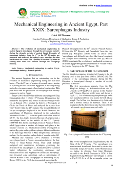 Sarcophagus Industry in Ancient Egypt, Part gus Indust