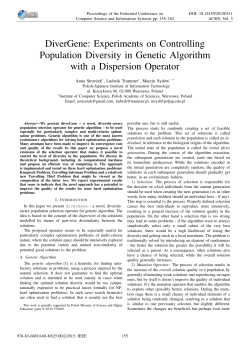 DiverGene: Experiments on Controlling Population Diversity in