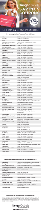 savings coupons - Tanger Outlets