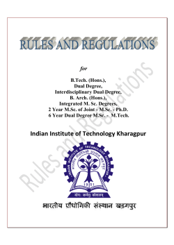 UG Rules and Regulations - ERP/IIT KGP