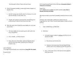 Nothing To Envy - BJ`s Bible Lessons