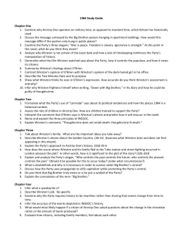 1984 Study Guide Chapter One 1. Examine why Airstrip One