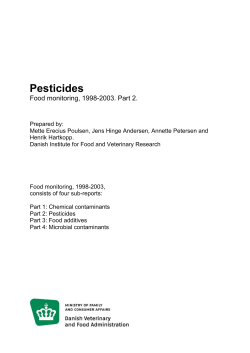 Pesticides - F&oslash;devarestyrelsen