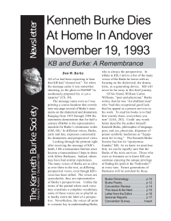 Kenneth Burke Dies At Home In Andover November 19