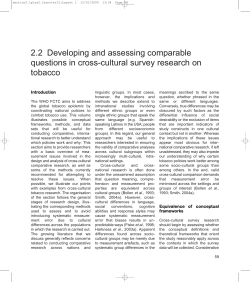 2.2 Developing and assessing comparable questions in cross