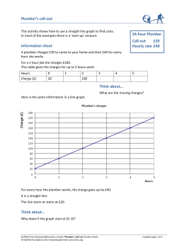 Plumber`s call-out - Nuffield Foundation