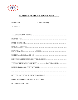 Driver Application Form