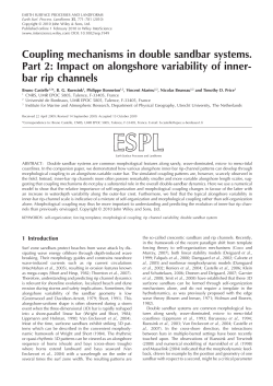 Coupling mechanisms in double sandbar systems