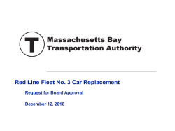 Red Line Fleet No. 3 Car Replacement