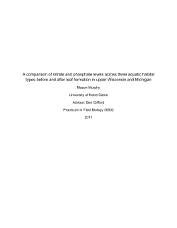 A comparison of nitrate and phosphate levels across three