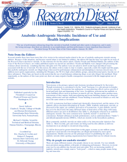 Anabolic-Androgenic Steroids