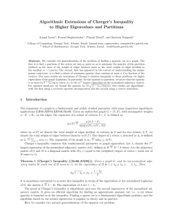 Algorithmic Extensions of Cheeger`s Inequality to Higher