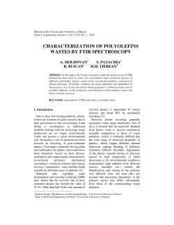 characterization of polyolefins wastes by ftir spectroscopy