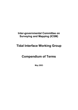 Tidal Interface Compendium - The Intergovernmental Committee on