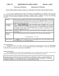 Spring Mid-term - Chemistry