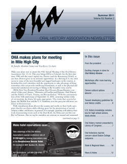 OHA makes plans for meeting in Mile High City