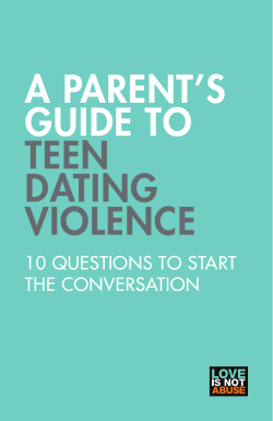 a parent`s guide to teen dating violence