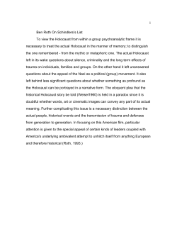 This film , many others about the holocaust does not address the