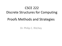 Proofs Methods and Strategies