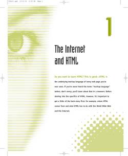 The Internet and HTML - McGraw