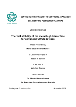 Thermal stability of the metal/high-k interface for