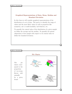 Graphical Representations of Data, Mean, Median and Standard