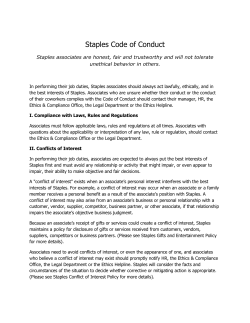 Staples Code of Conduct