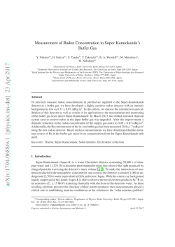 Measurement of Radon Concentration in Super