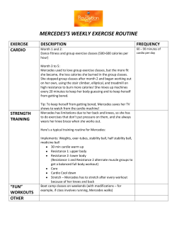 mercedes`s weekly exercise routine