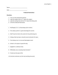 Predicate Nominatives Practice - Lewis