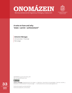 A note on how and why `state + aorist = achievement`1