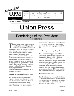 April - UNITED PROFESSORS of MARIN