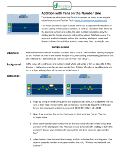 Addition with Tens on the Number Line