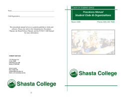 Club Manual and Procedures