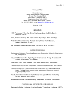 Curriculum vitae - Binghamton University