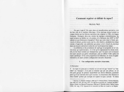 Comment reperer et definir le topos (Michele Weil).