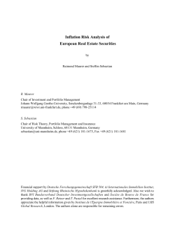 Inflation Risk Analysis of European Real Estate Securities
